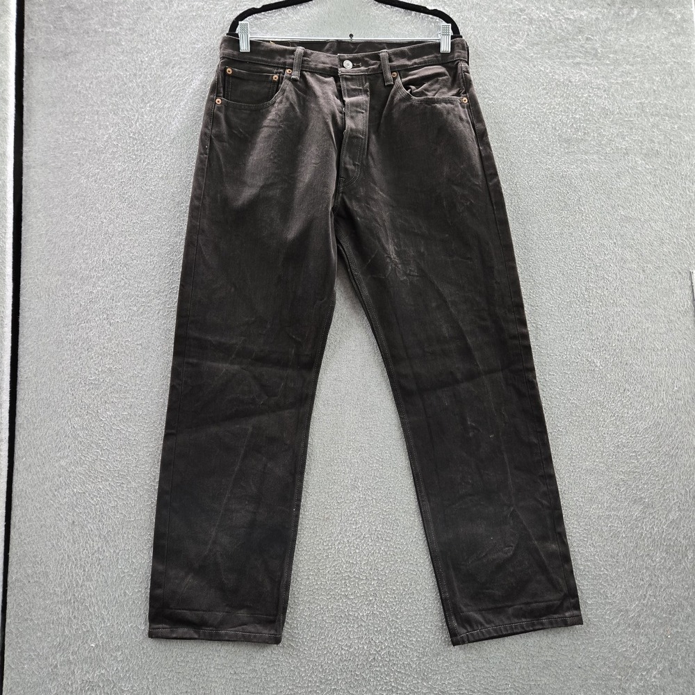 Levi's 501 xx Men Jeans 35X30 Black Denim Original Fit Straight Leg 29" Y2K READ